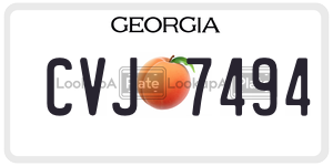 CVJ7494 license plate in Georgia