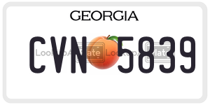 CVN5839  license plate in GA