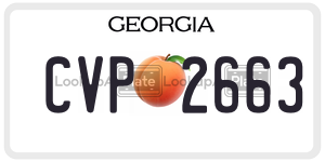 CVP2663  license plate in GA