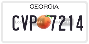 CVP7214  license plate in GA