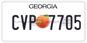 CVP7705 license plate in Georgia