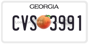 CVS3991 license plate in Georgia