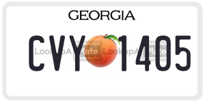CVY1405 license plate in Georgia