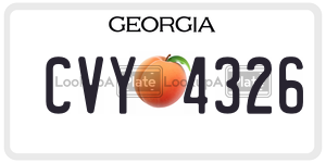 CVY4326  license plate in GA