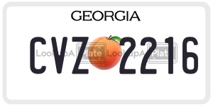 CVZ2216 license plate in Georgia