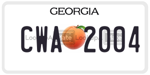 CWA2004 license plate in Georgia
