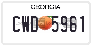 CWD5961 license plate in Georgia