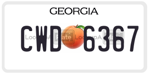 CWD6367  license plate in GA