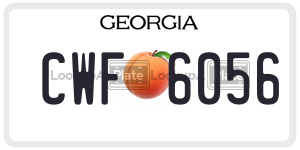 CWF6056  license plate in GA