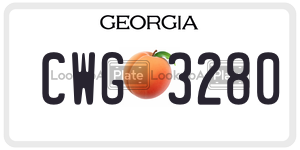 CWG3280  license plate in GA