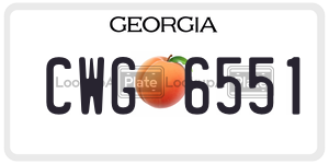 CWG6551  license plate in GA
