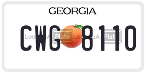 CWG8110 license plate in Georgia
