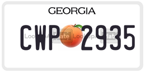 CWP2935  license plate in GA