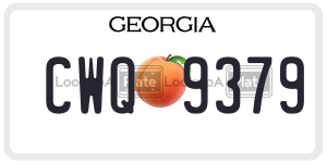 CWQ9379 license plate in Georgia