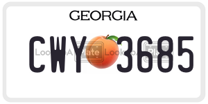 CWY3685 license plate in Georgia