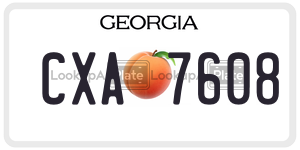 CXA7608  license plate in GA