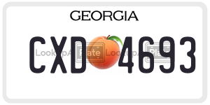 CXD4693  license plate in GA
