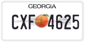 CXF4625  license plate in GA