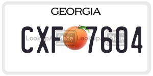 CXF7604 license plate in Georgia
