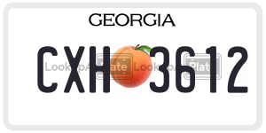 CXH3612  license plate in GA