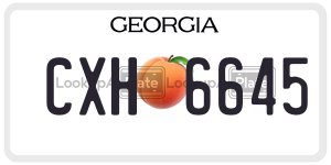 CXH6645  license plate in GA