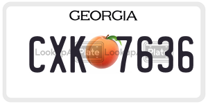CXK7636  license plate in GA