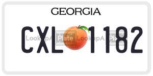 CXL1182 license plate in Georgia