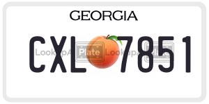 CXL7851  license plate in GA