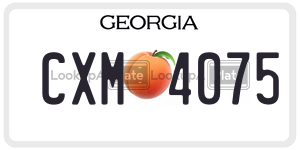 CXM4075  license plate in GA