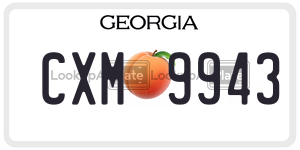 CXM9943  license plate in GA