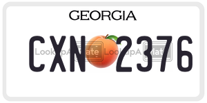 CXN2376  license plate in GA