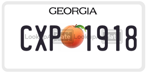 CXP1918  license plate in GA