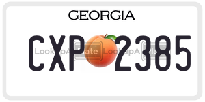 CXP2385  license plate in GA