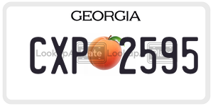 CXP2595 license plate in Georgia