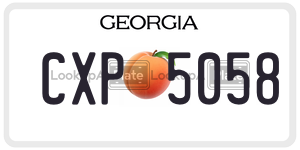CXP5058  license plate in GA
