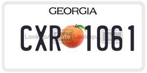 CXR1061 license plate in Georgia
