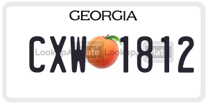 CXW1812  license plate in GA