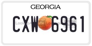 CXW6961 license plate in Georgia
