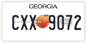 CXX9072  license plate in GA