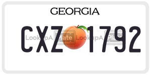 CXZ1792 license plate in Georgia