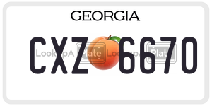 CXZ6670  license plate in GA