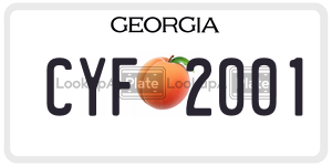 CYF2001  license plate in GA