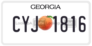 CYJ1816  license plate in GA