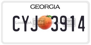 CYJ3914  license plate in GA