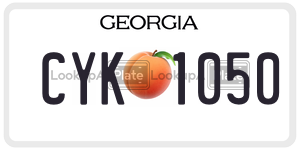 CYK1050 license plate in Georgia