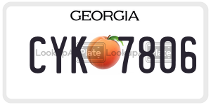 CYK7806  license plate in GA