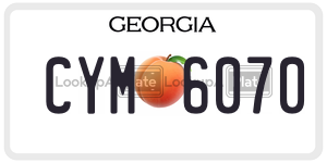 CYM6070  license plate in GA