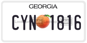CYN1816  license plate in GA