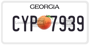 CYP7939 license plate in Georgia