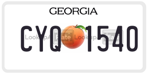 CYQ1540  license plate in GA